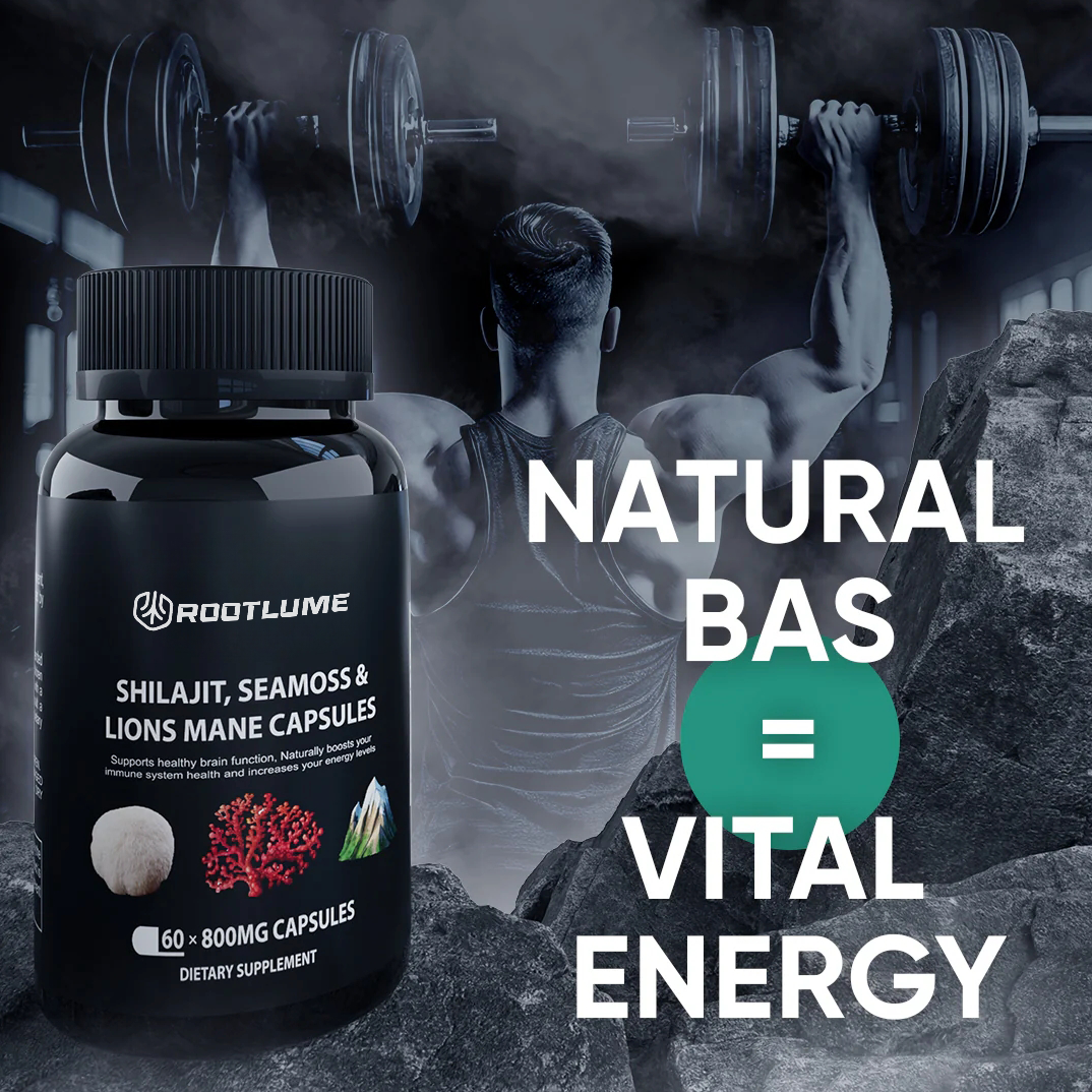 ROOTLUME™ Shilajit, Sea Moss and Lions Mane Capsules