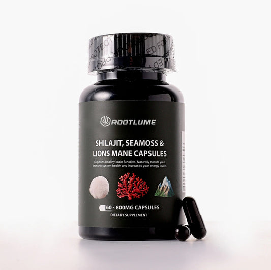 ROOTLUME™ Shilajit, Sea Moss and Lions Mane Capsules